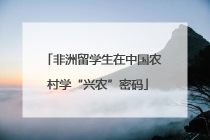 非洲留学生在中国农村学“兴农”密码